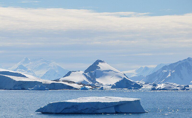 A photo of a mountain in Antarctica