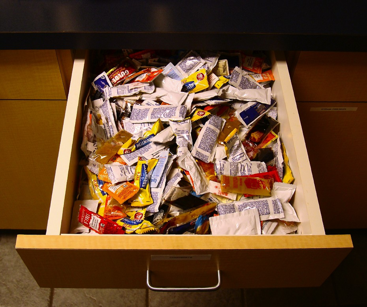 Drawer Full of Condiments