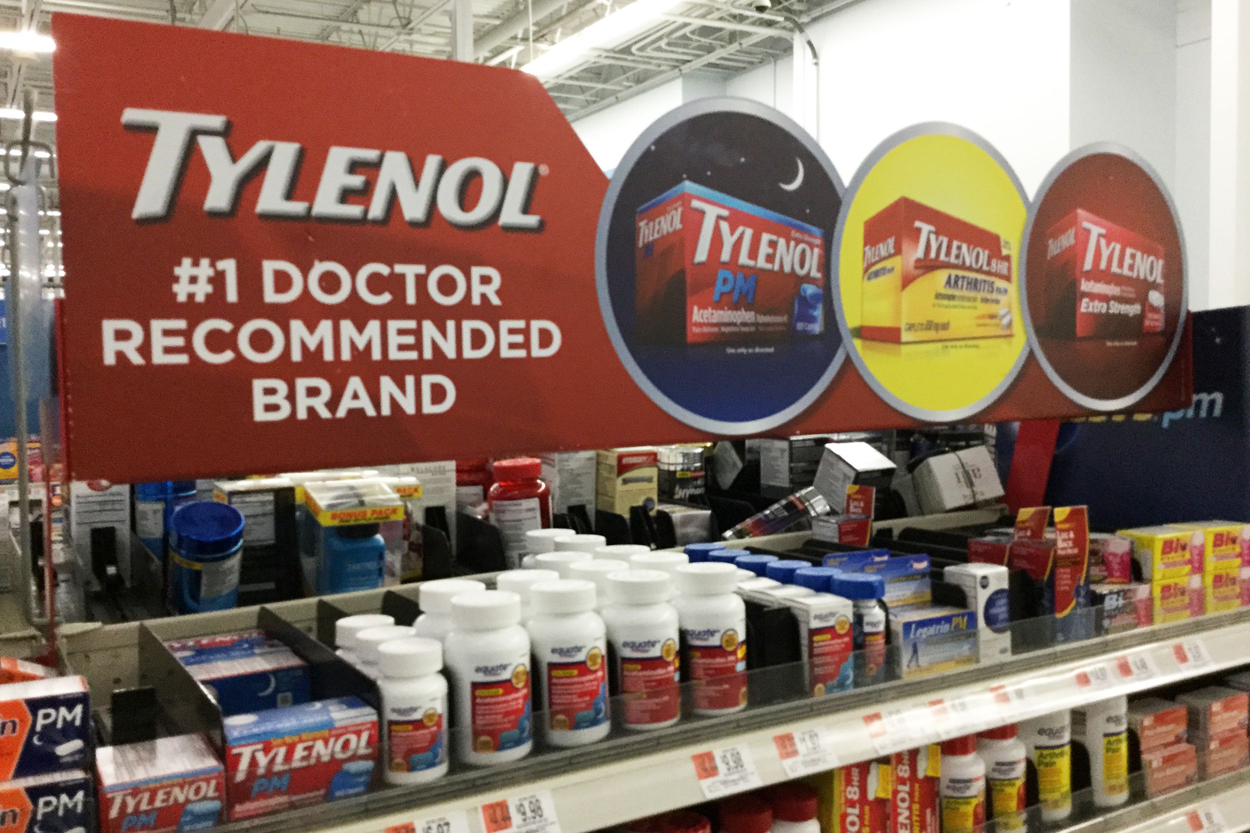 Tylenol display at Walmart