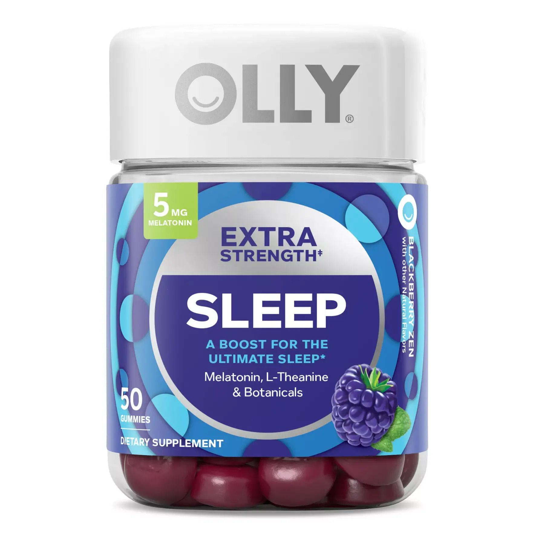 OLLY Extra Strength Sleep Gummies, 5mg Melatonin