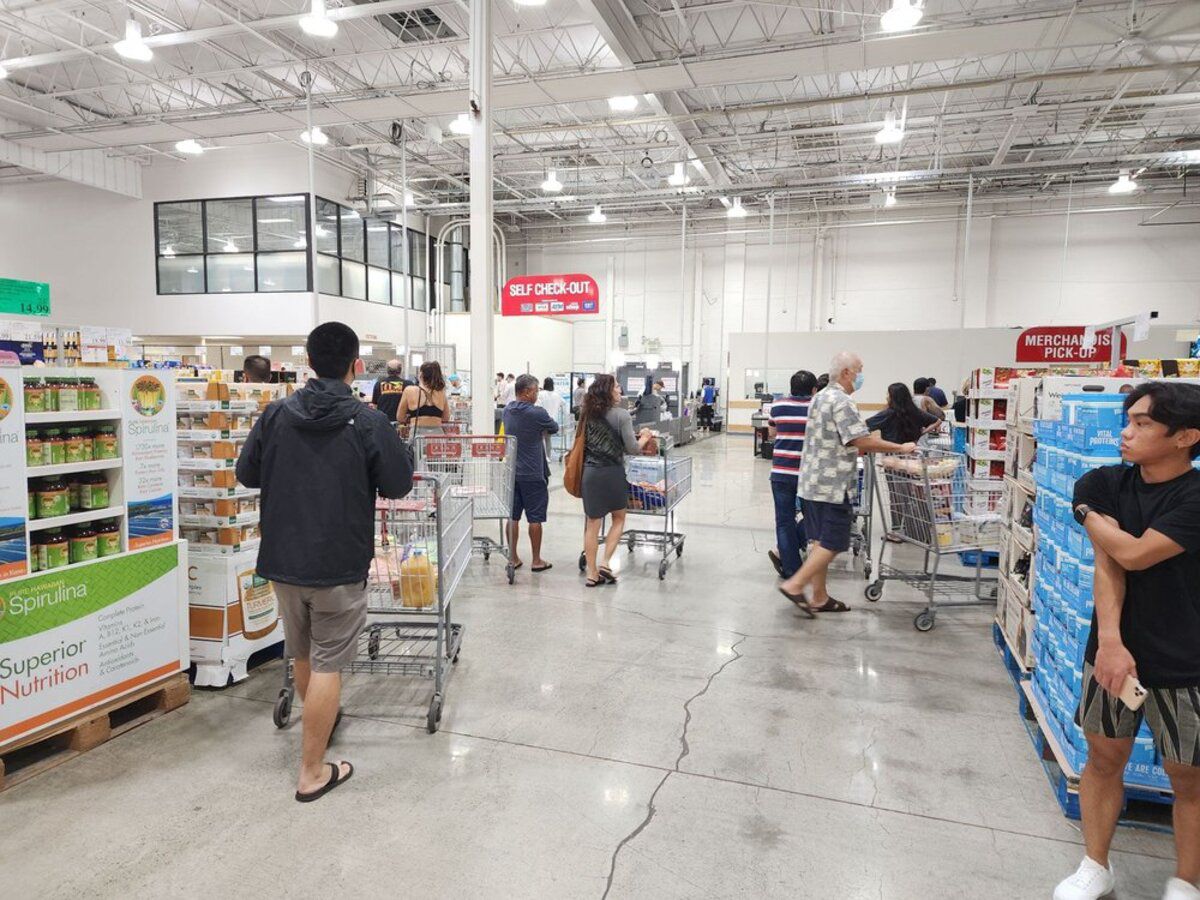 People Shopping at Costco, Honolulu