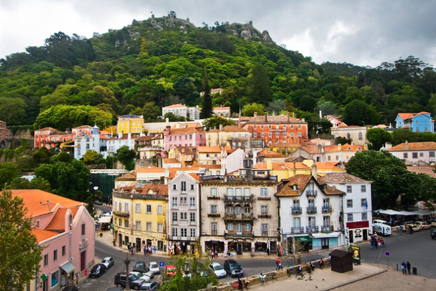 A photo of a town in portugal