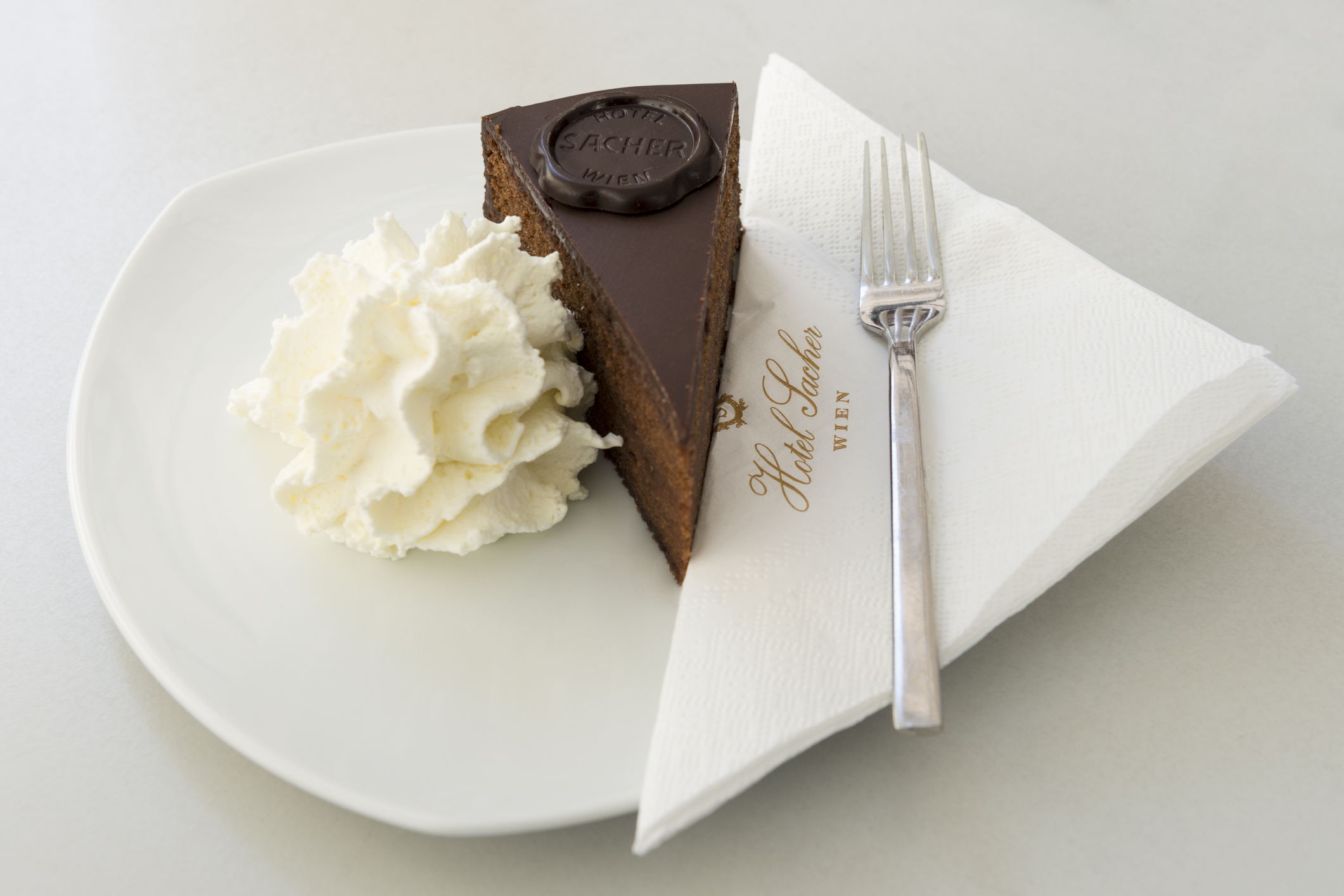 Sachertorte Served From Hotel Sacher, Vienna