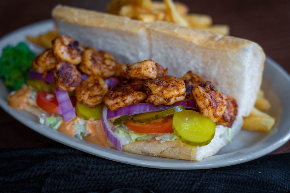 Blackened shrimp po boy from Oceana Grill in New Orleans