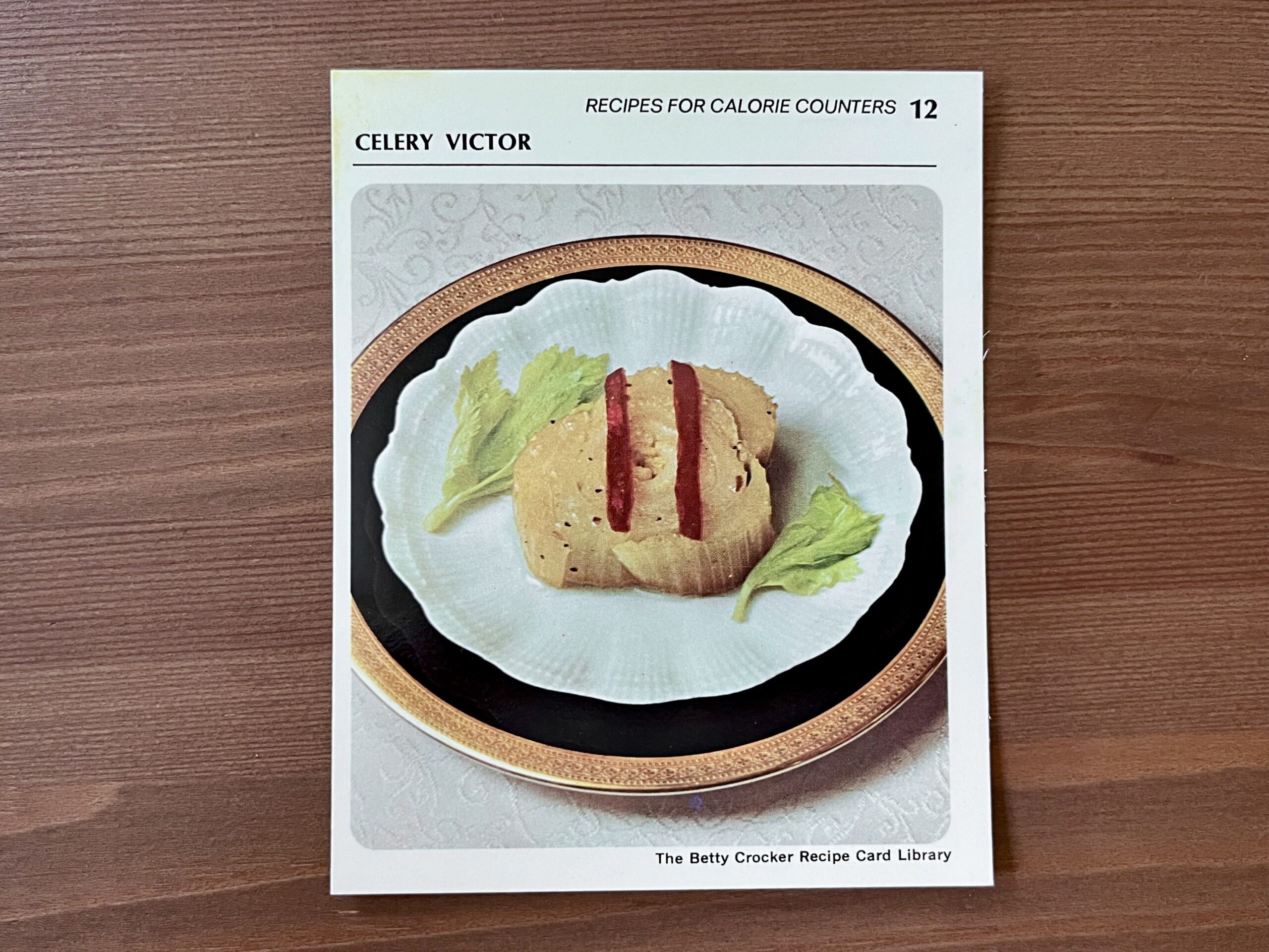 Celery Victor from the Betty Crocker recipe card box