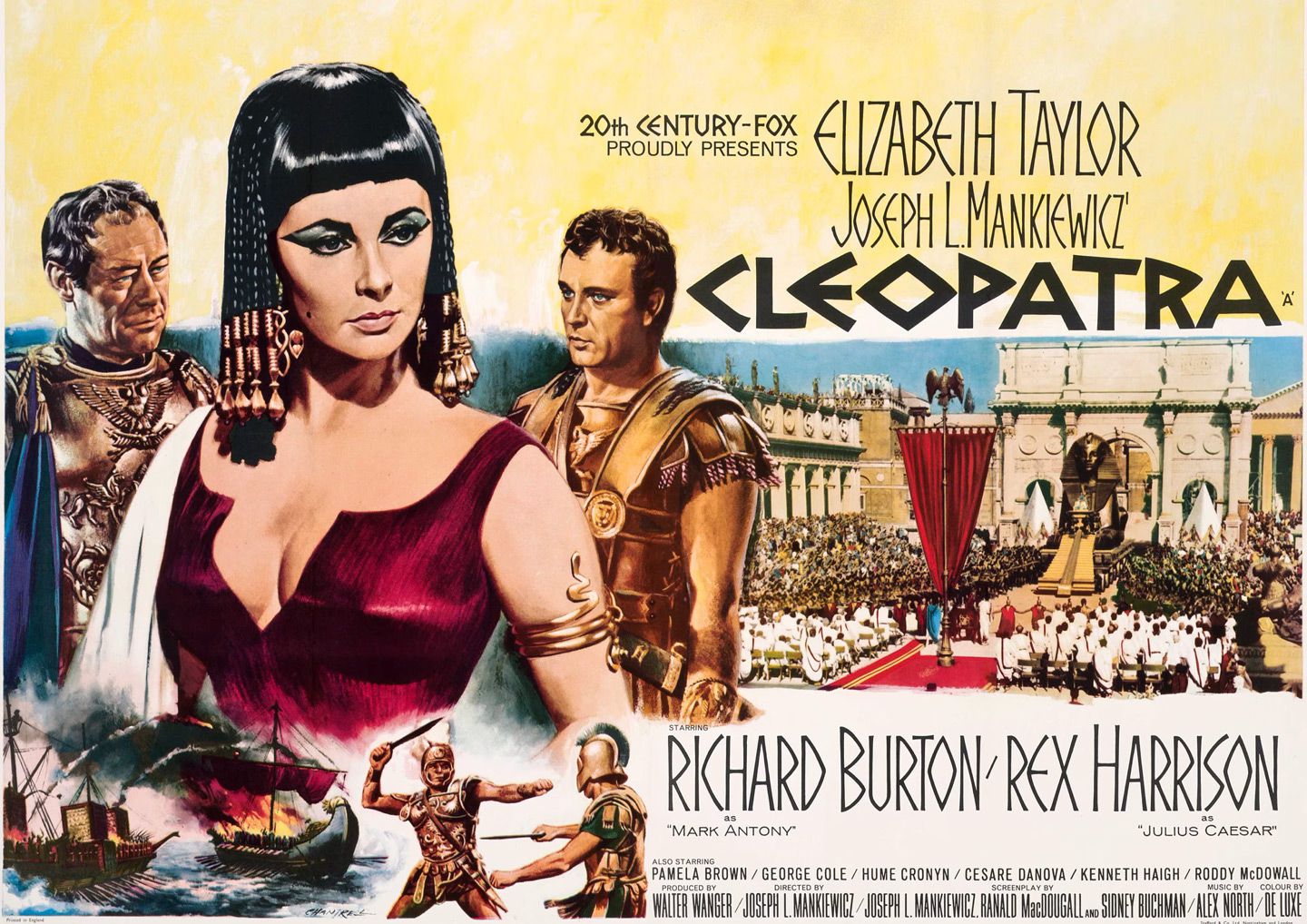 Movie poster for the 1963 film, Cleopatra