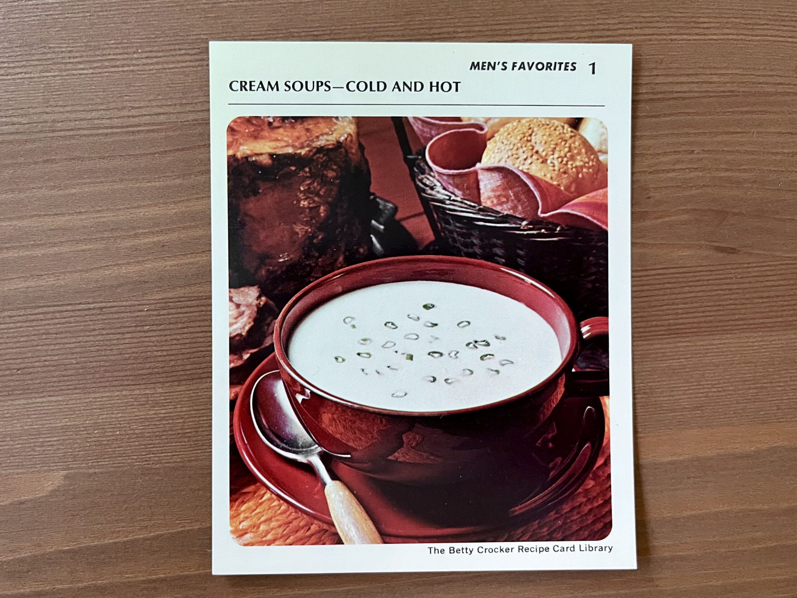 Cream Soups — Cold and Hot from the Betty Crocker recipe card box