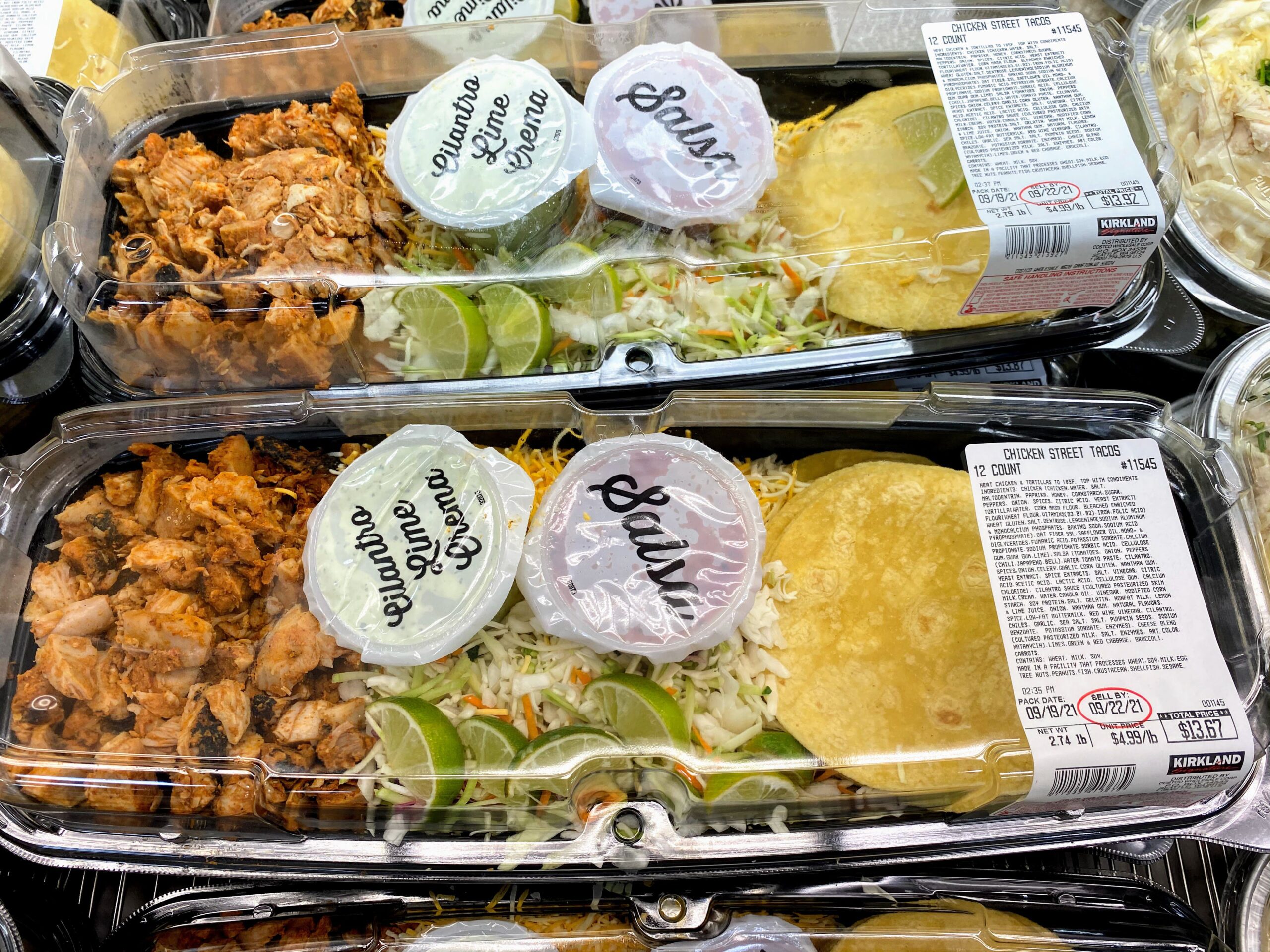 Kirkland Signature Chicken Street Tacos