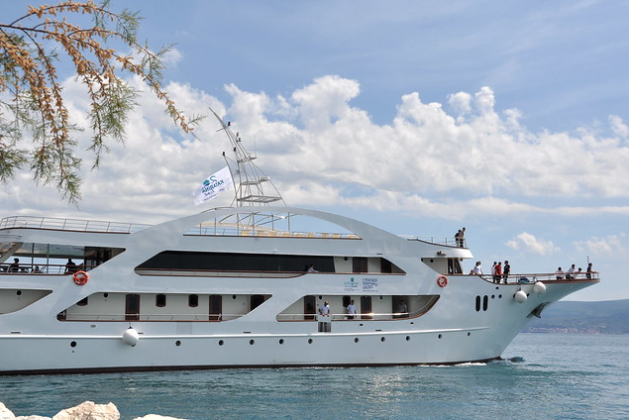 A photo of a cruise yacht in croatia