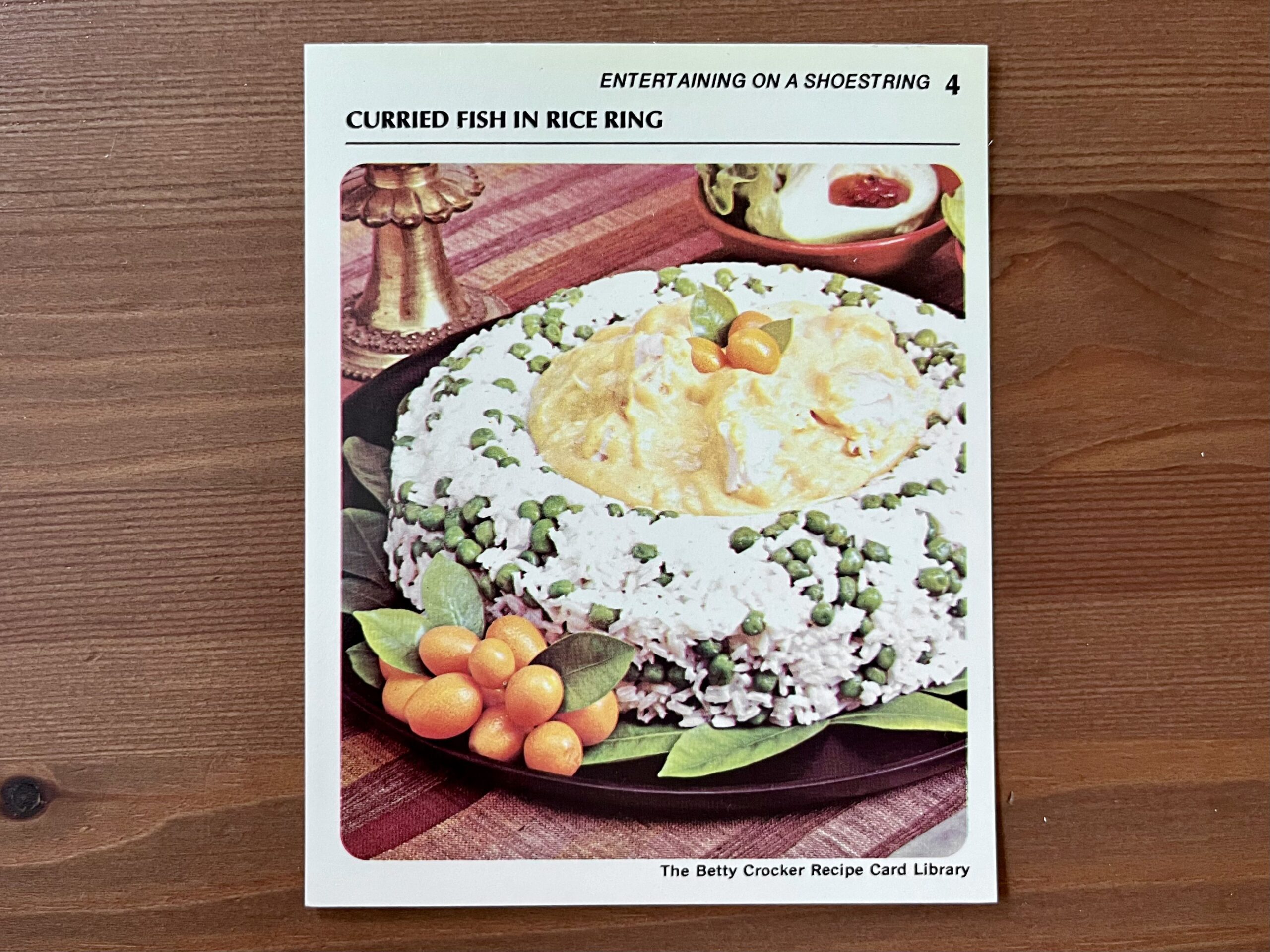 Curried Fish in Rice Ring from the Betty Crocker recipe card box