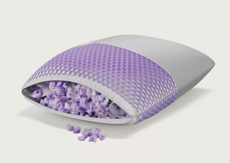 Purple freeform pillow