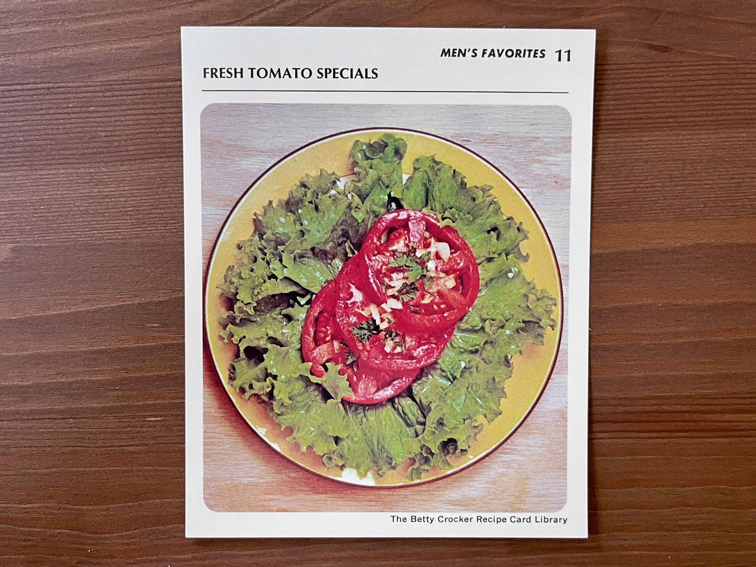 Fresh Tomato Specials from the Betty Crocker recipe card box
