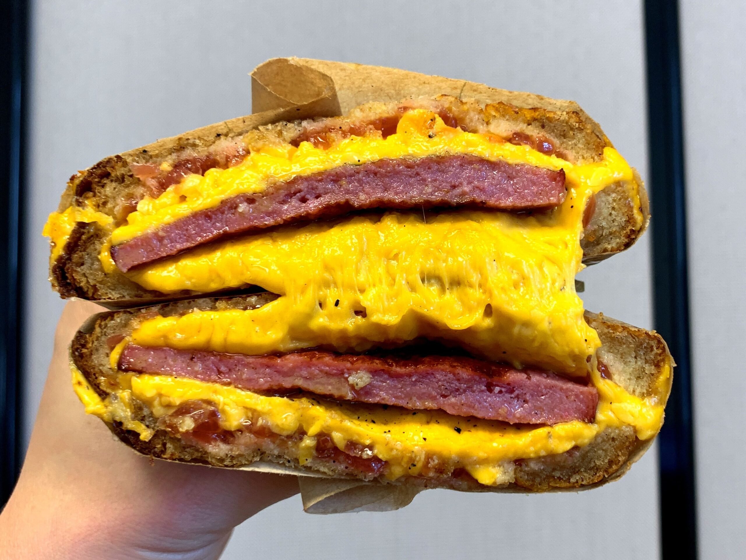 Fried bologna grilled cheese from Session in Asheville, NC