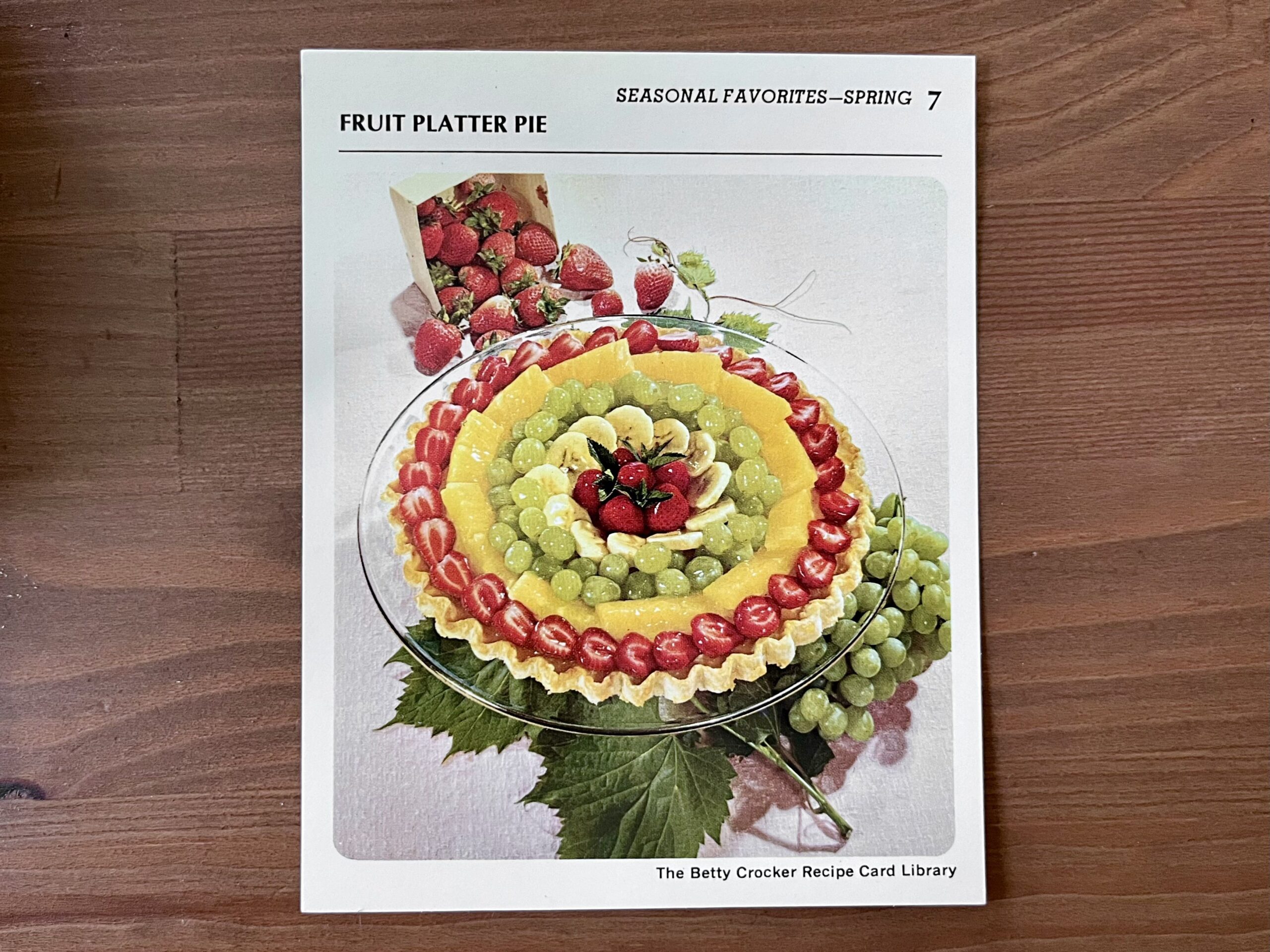 Fruit Platter Pie from the Betty Crocker recipe card box