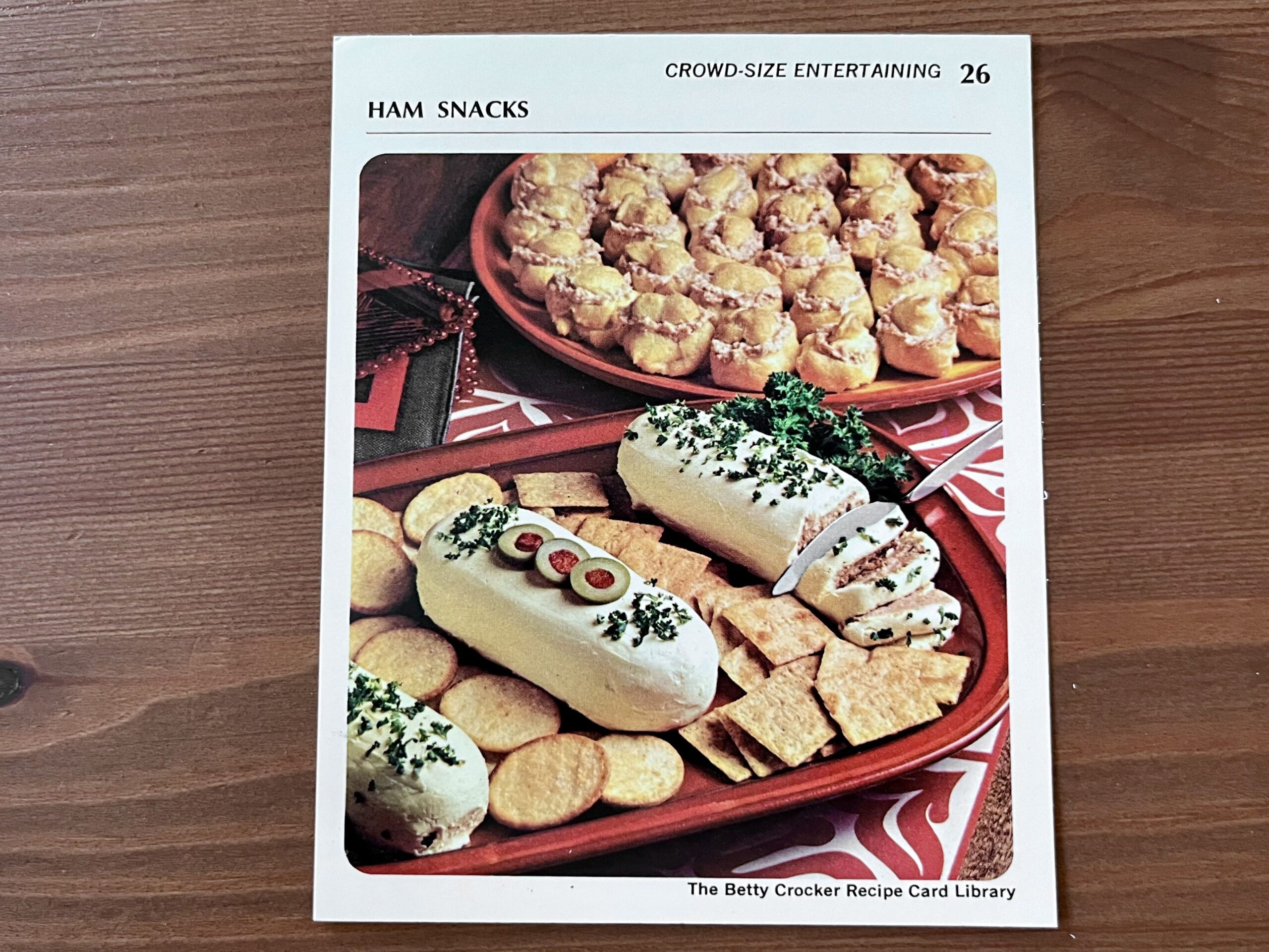 Ham snacks from the Betty Crocker recipe card box