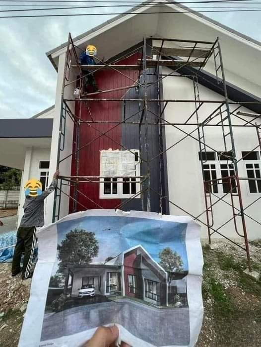 House that is not at all being built to plan