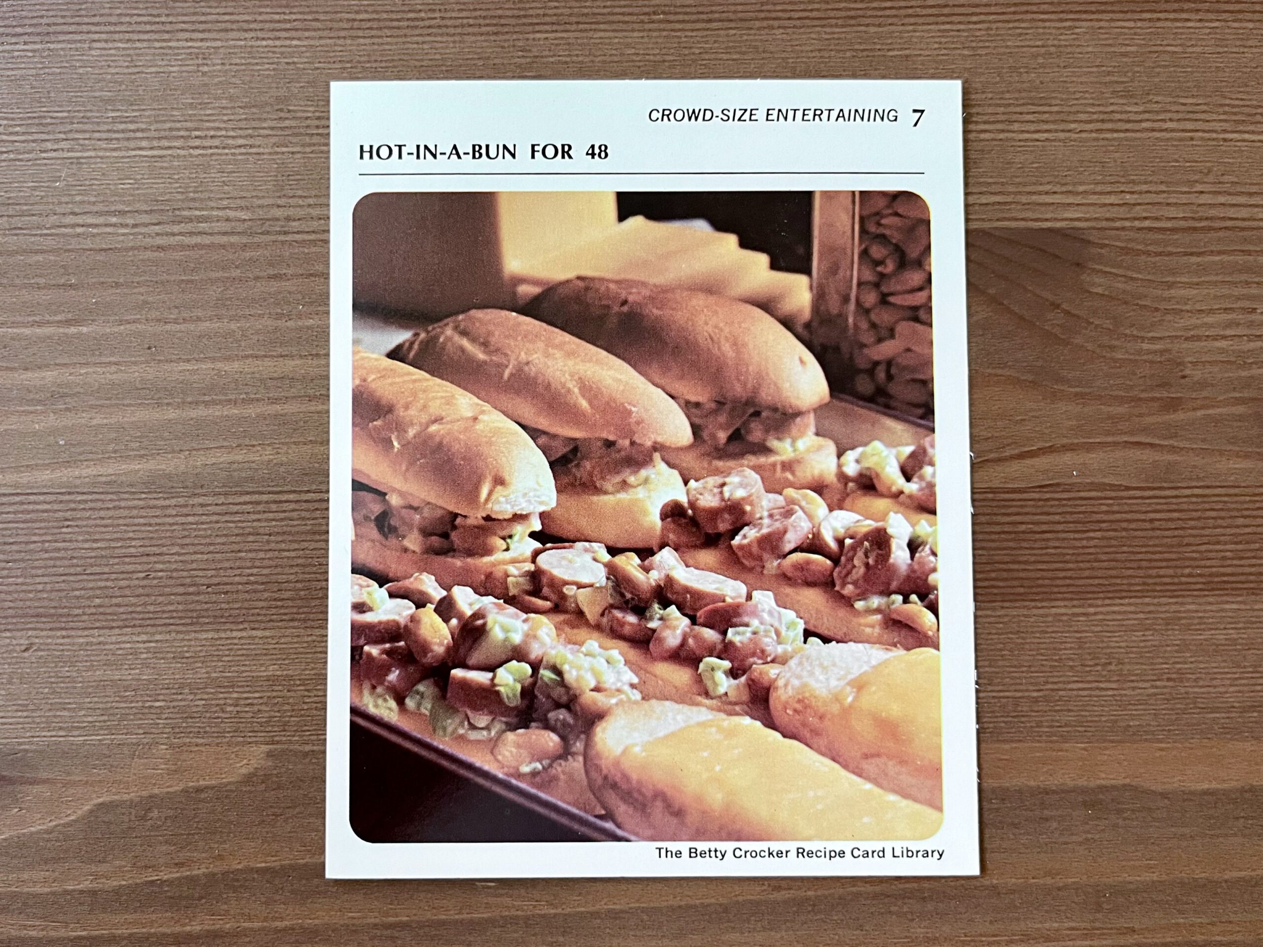 Hot-in-a-Bun from the Betty Crocker recipe card box