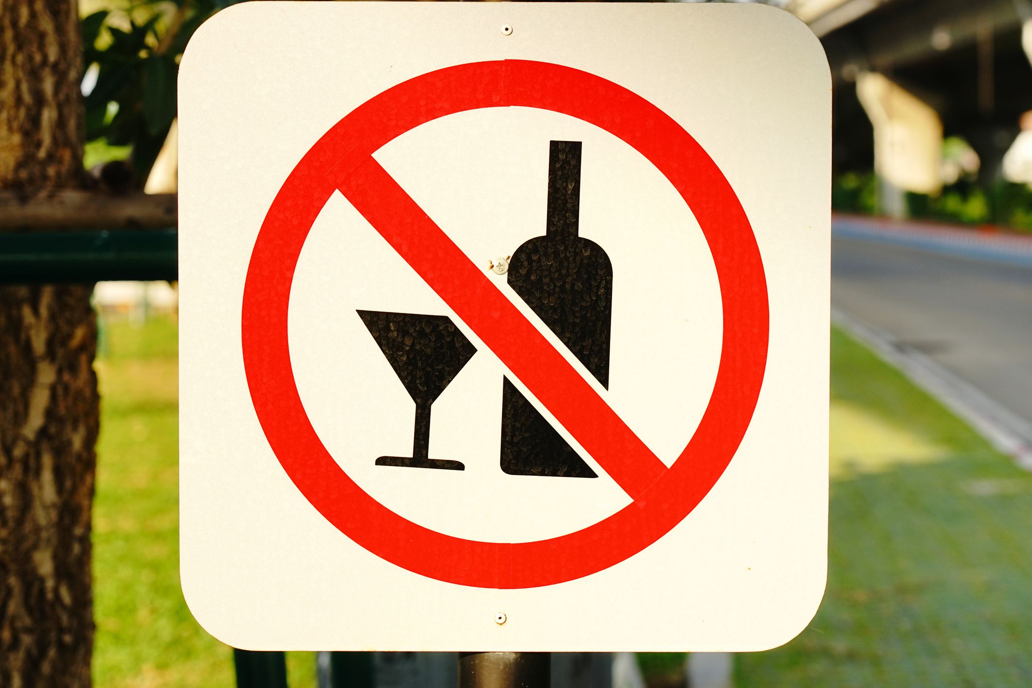 No alcohol sign label