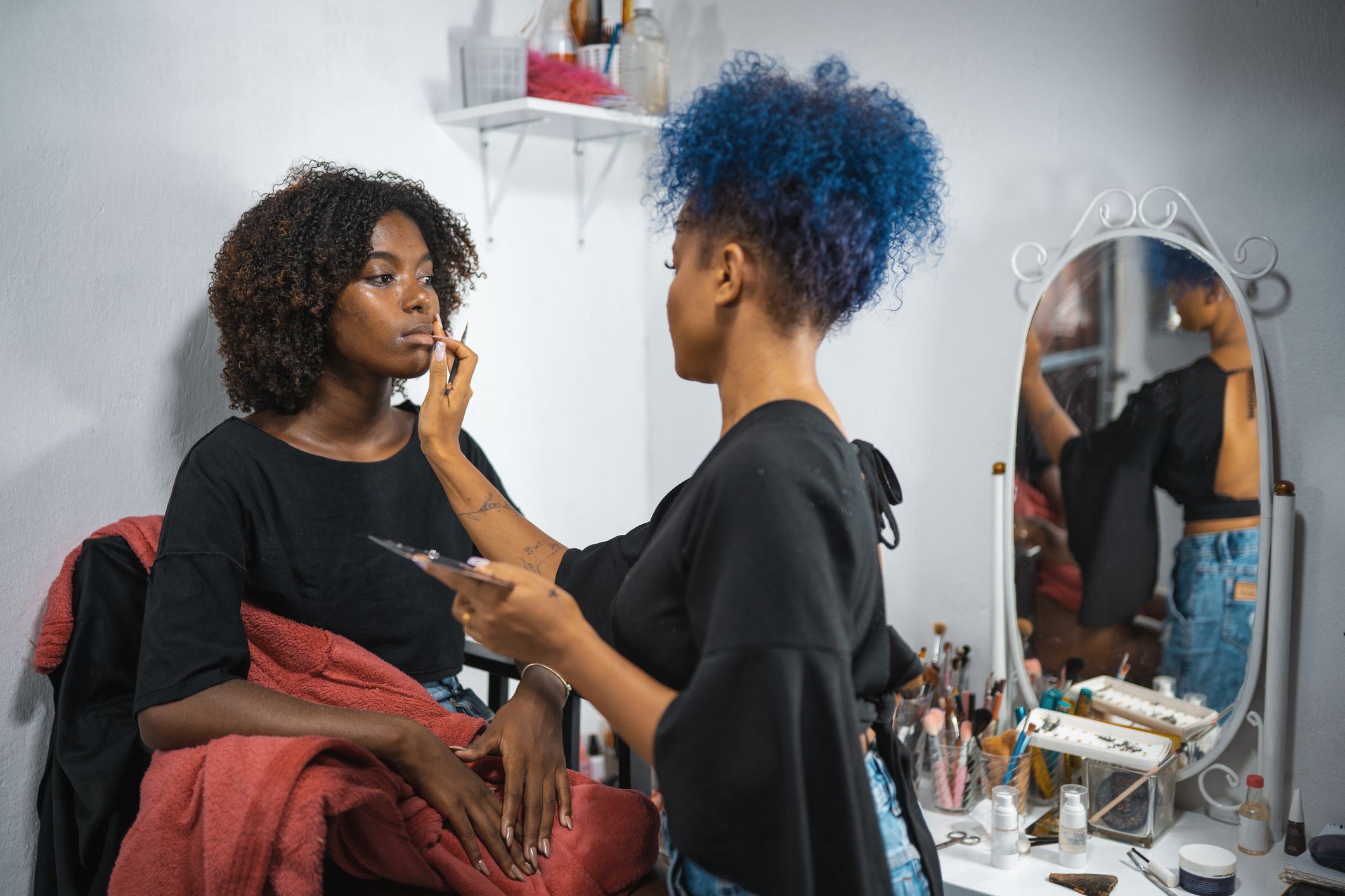 Professional Model, Studio, Afro, Woman, Black Ethnicity