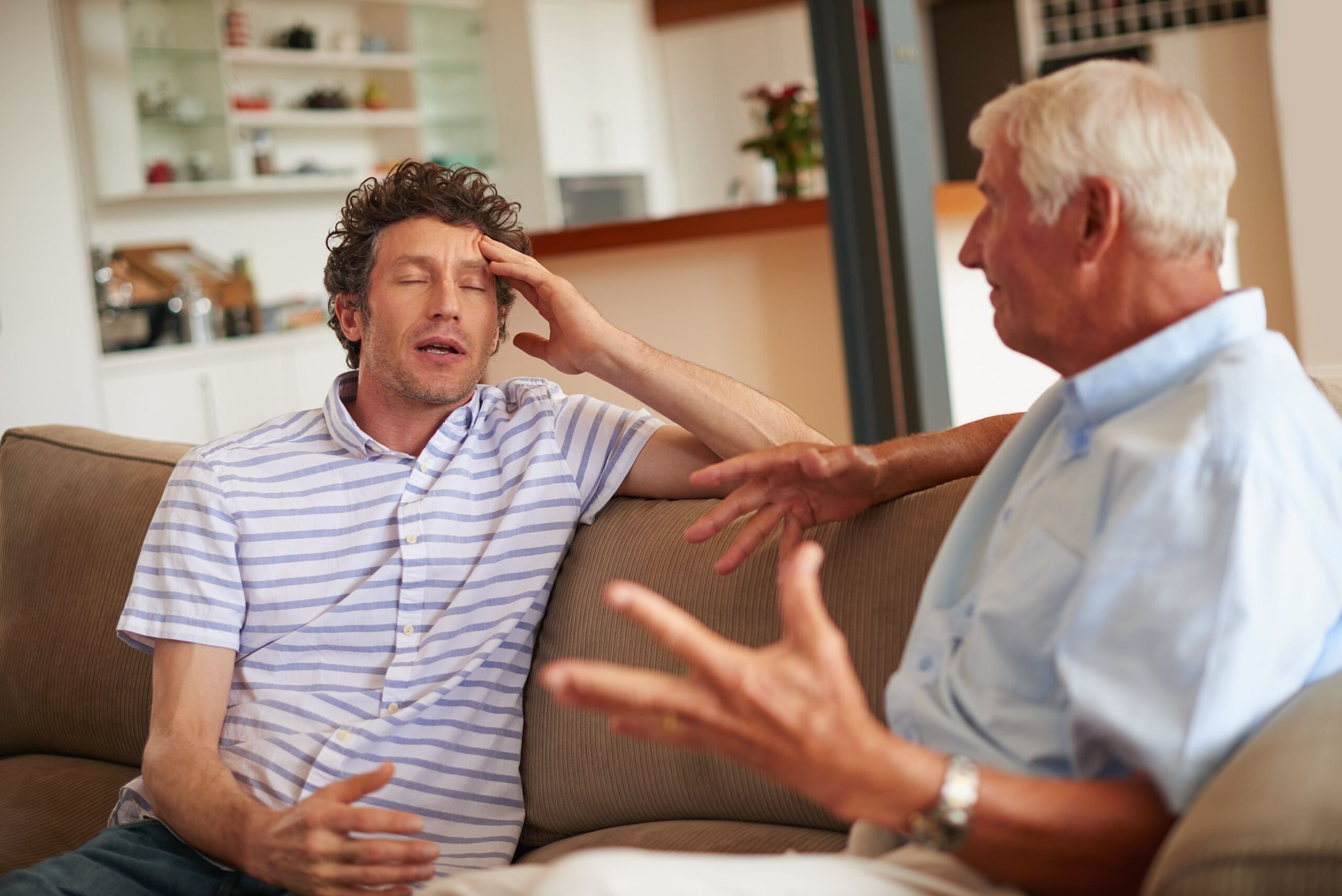 son and in-law having a disagreement