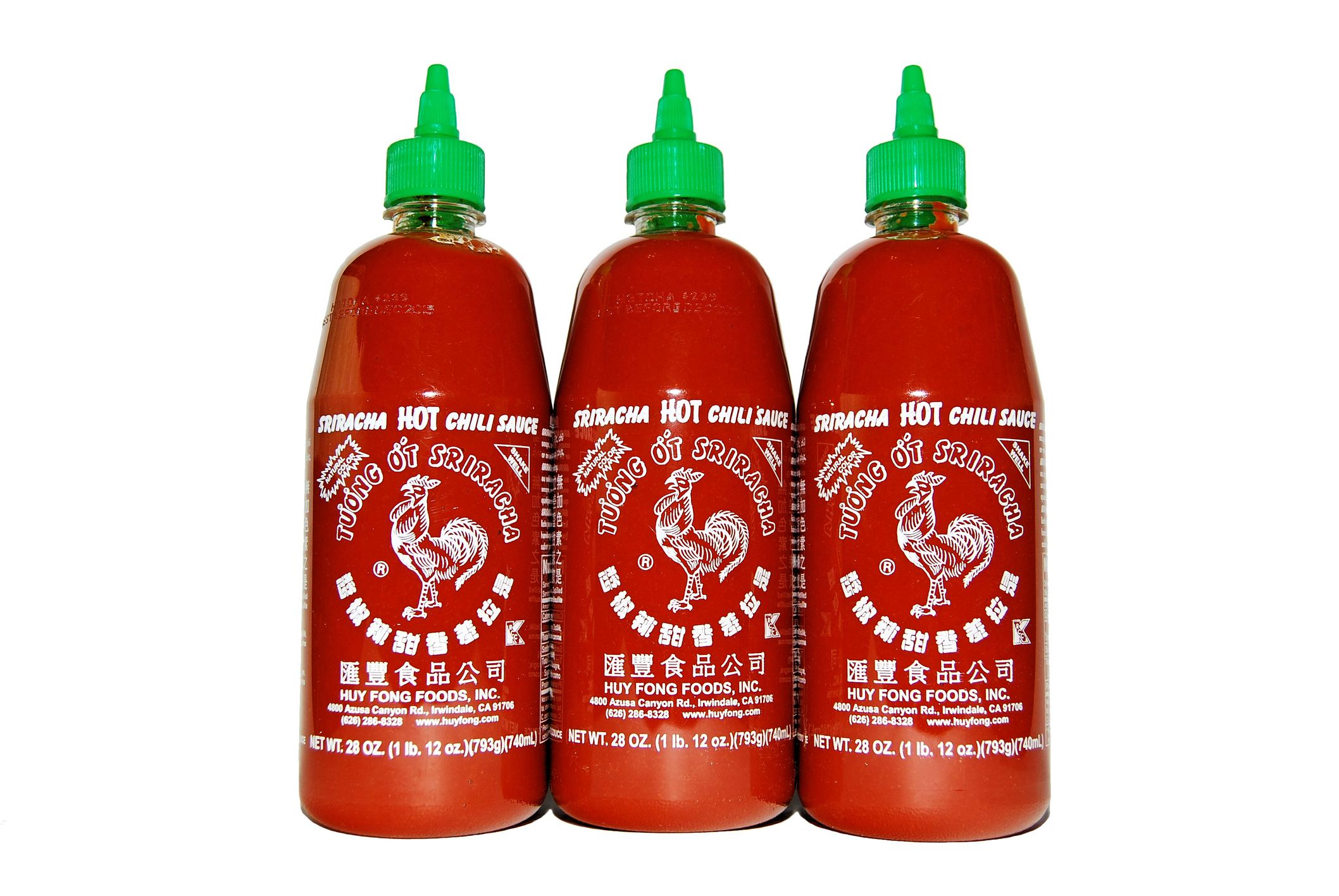 Hagerstown, MD, USA - April 26, 2014: Image of Sriracha Hot Chili Sauce. Sriracha is the most popular hot sauce made by Huy Fong Foods, Inc.