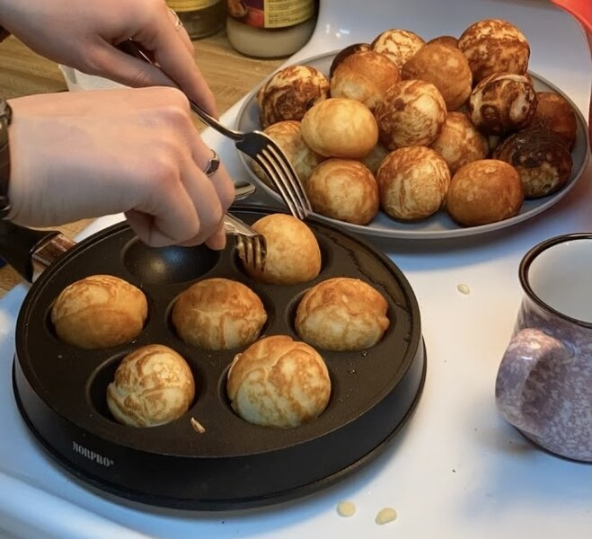 Aebleskiver pancakes