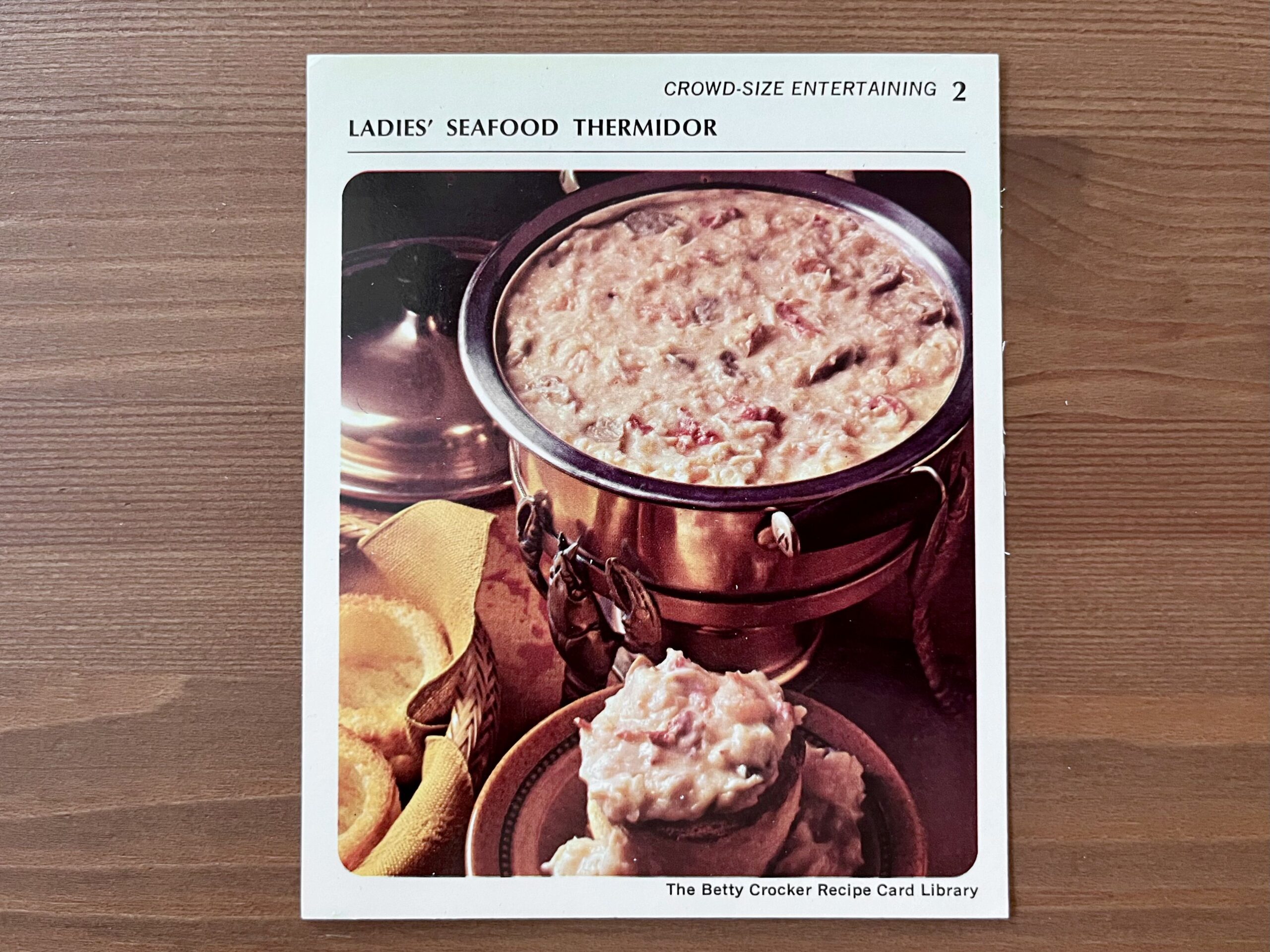 Ladies' Seafood Thermidor from the Betty Crocker recipe card box