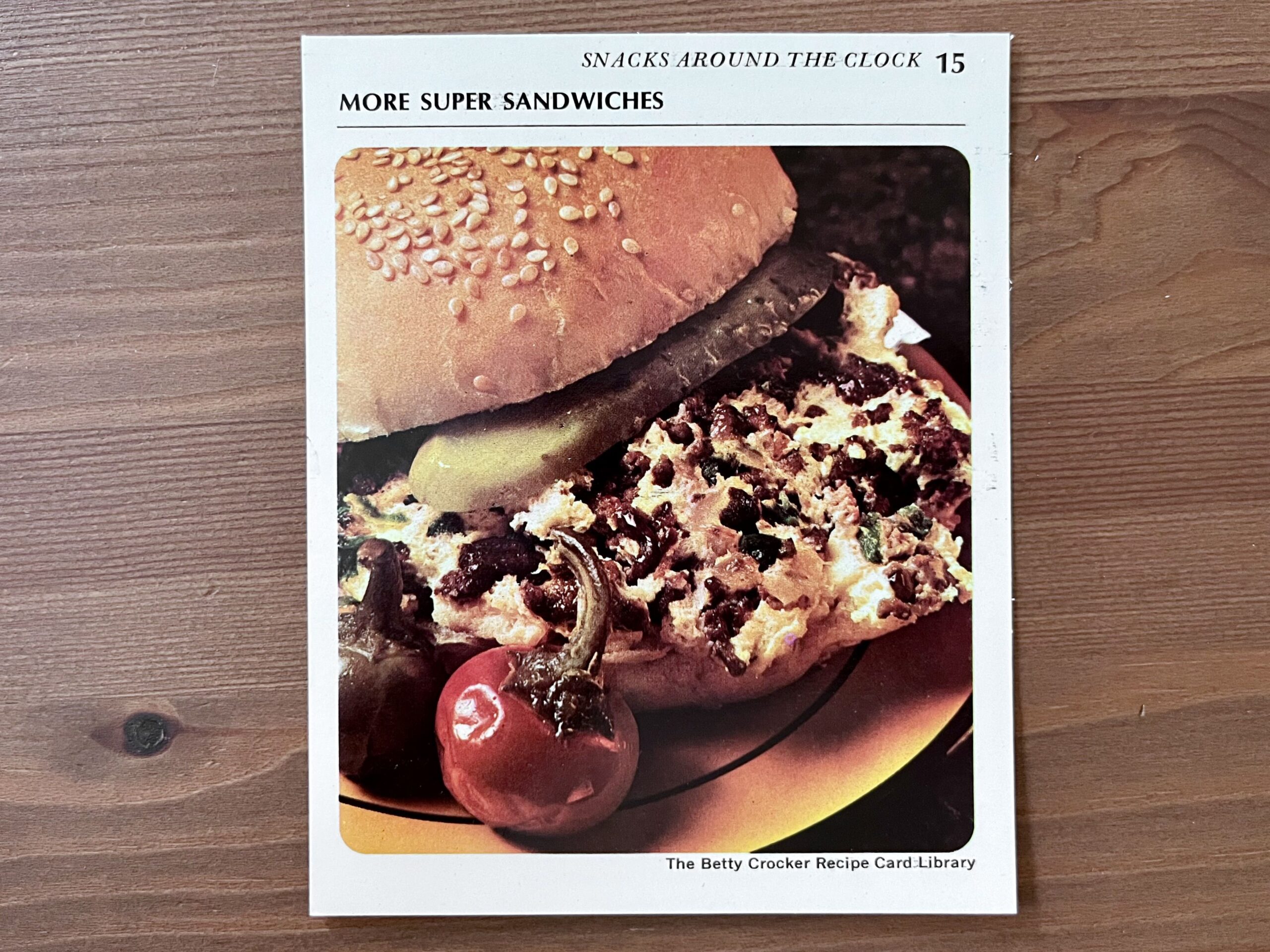 Super sandwiches from the Betty Crocker recipe card box