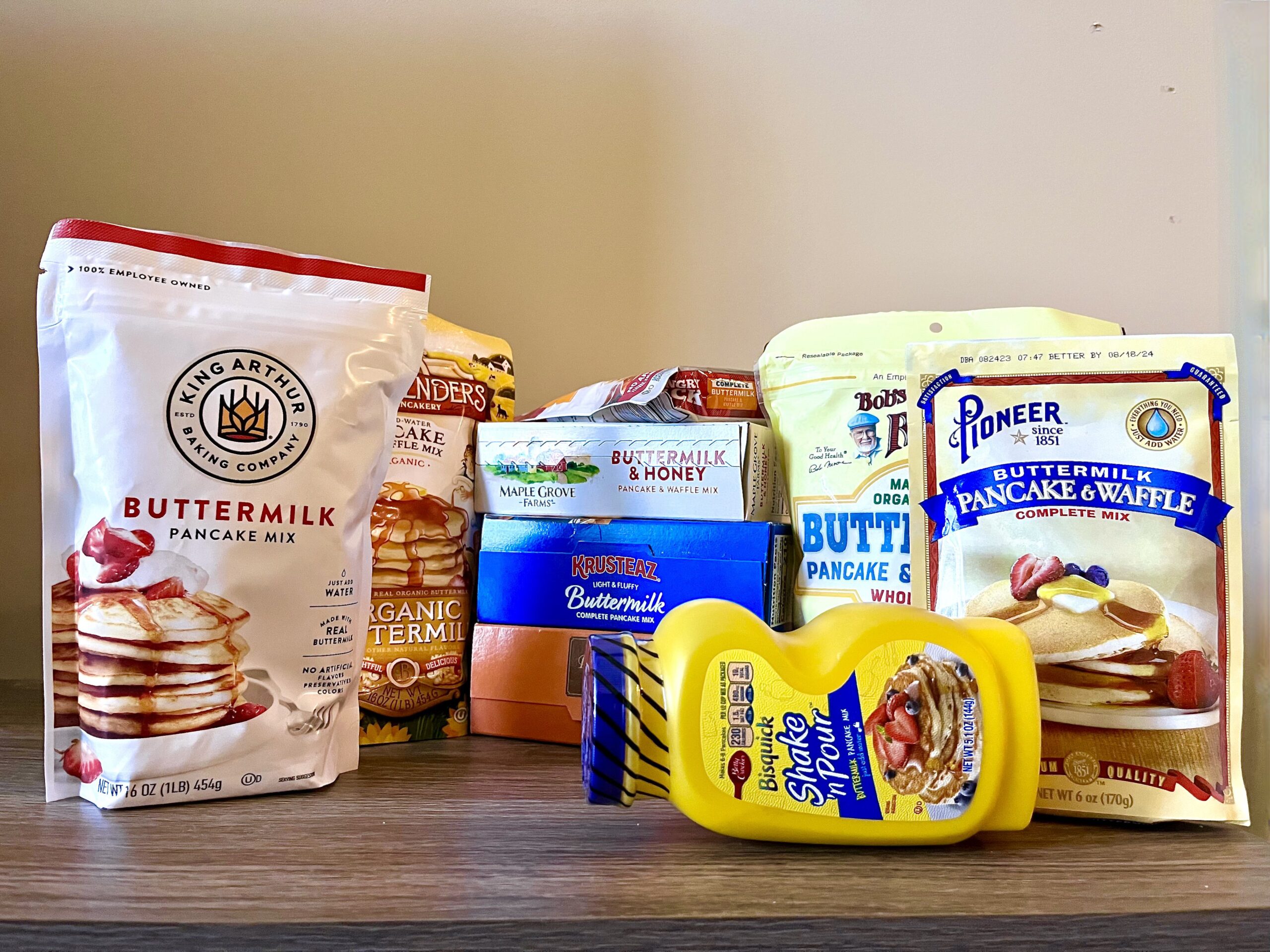 various pancake mixes