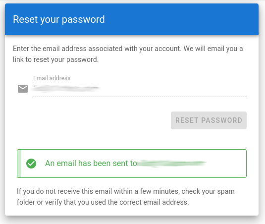 A fake email to change password