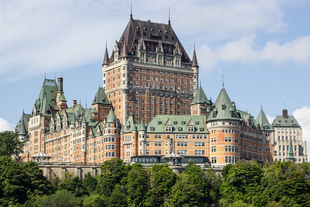 A photo of the most photographed hotel in quebec