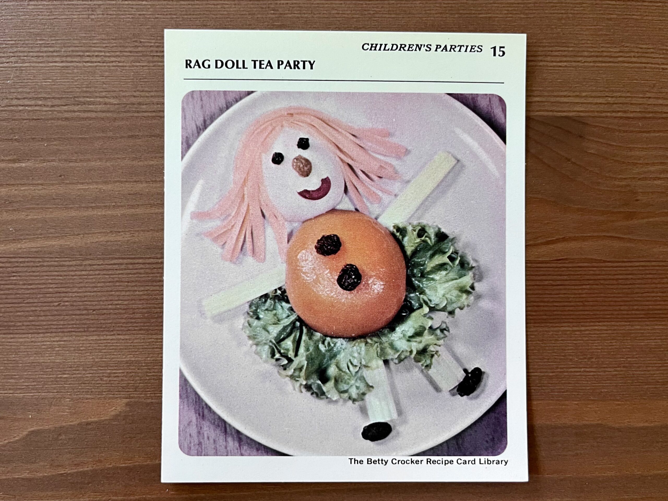 Rag Doll Tea Party from the Betty Crocker recipe card box