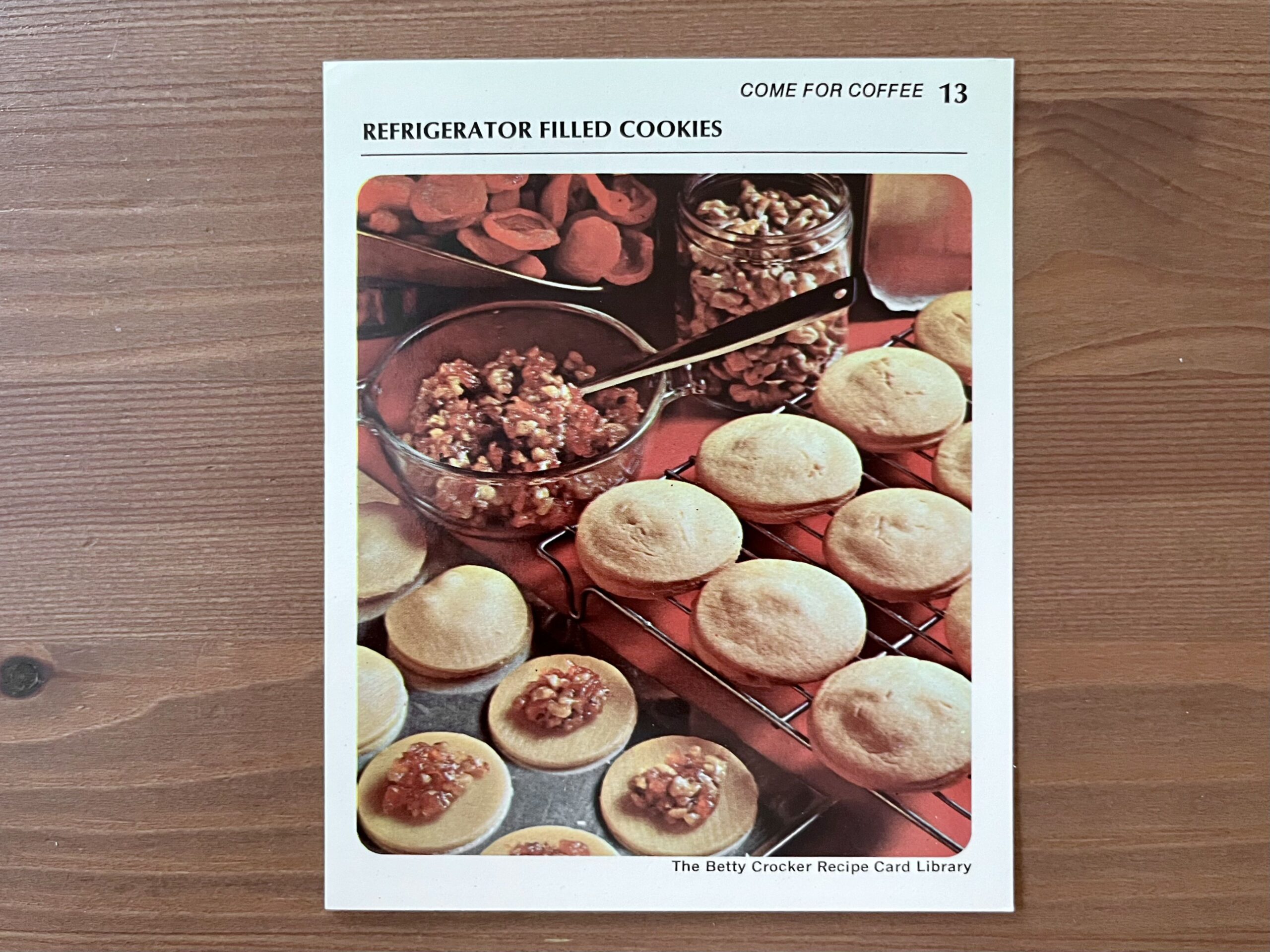 Refrigerator Filled Cookies from the Betty Crocker recipe card box