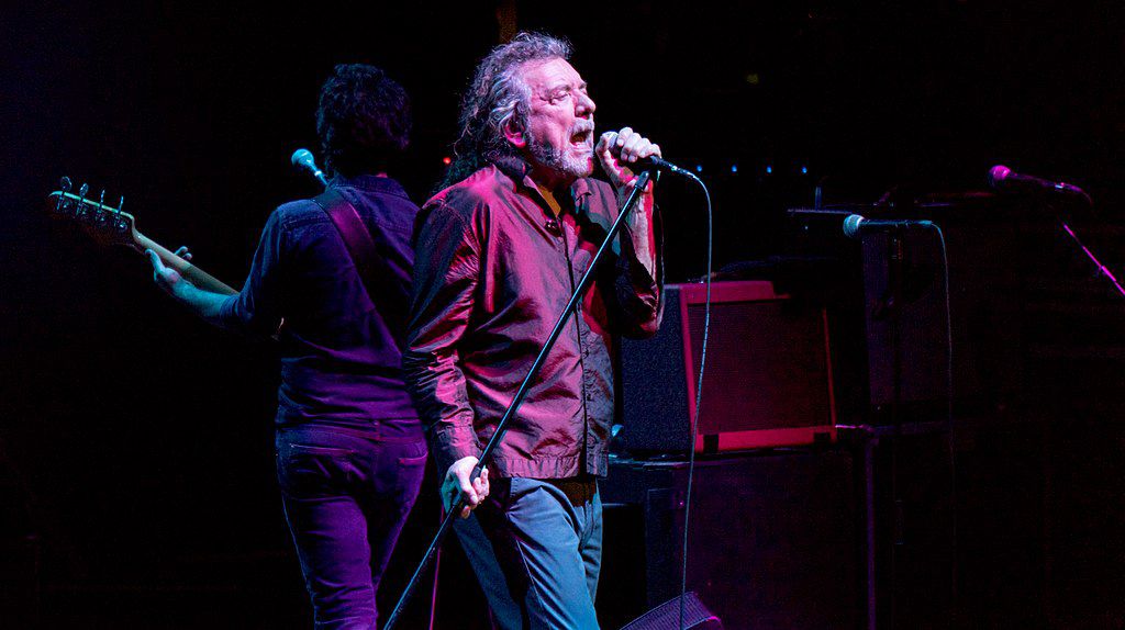 Robert Plant singing