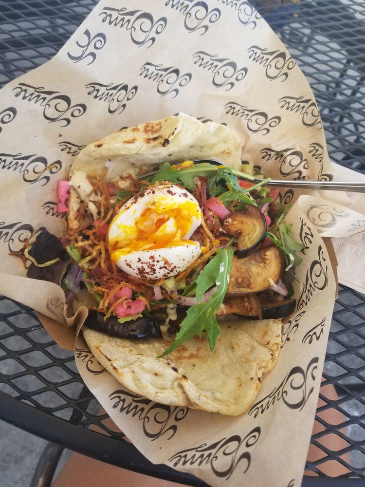 Sabich pita sandwich from Dune in Los Angeles