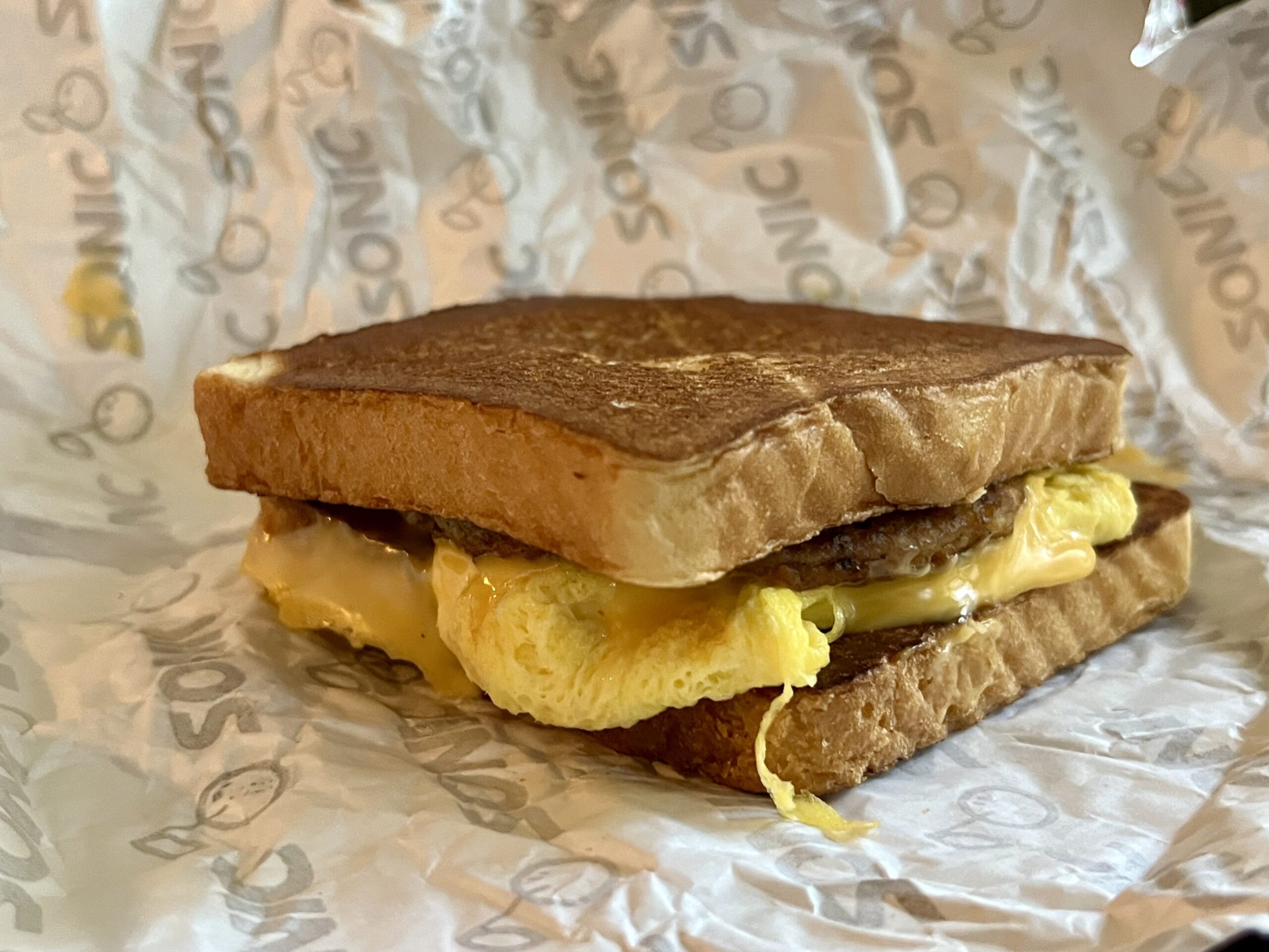 the sausage breakfast toaster from sonic