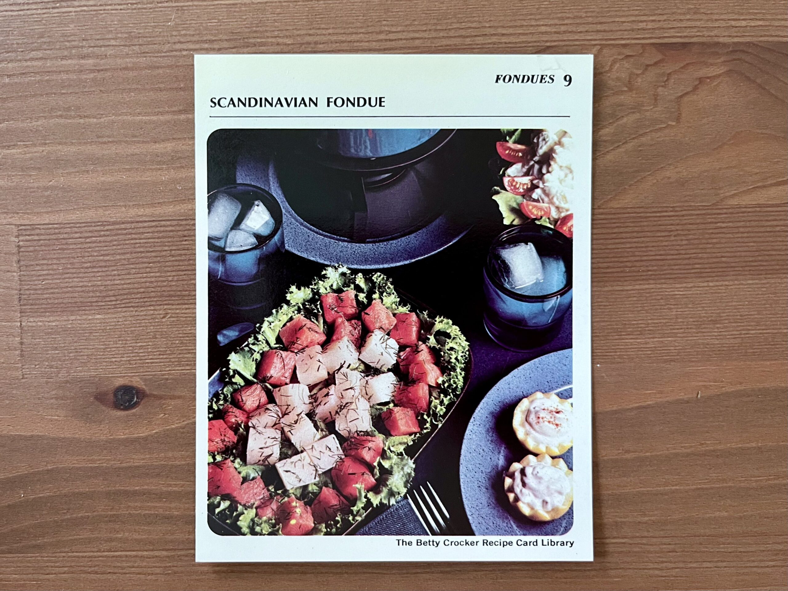 Scandinavian Fondue from the Betty Crocker recipe card box