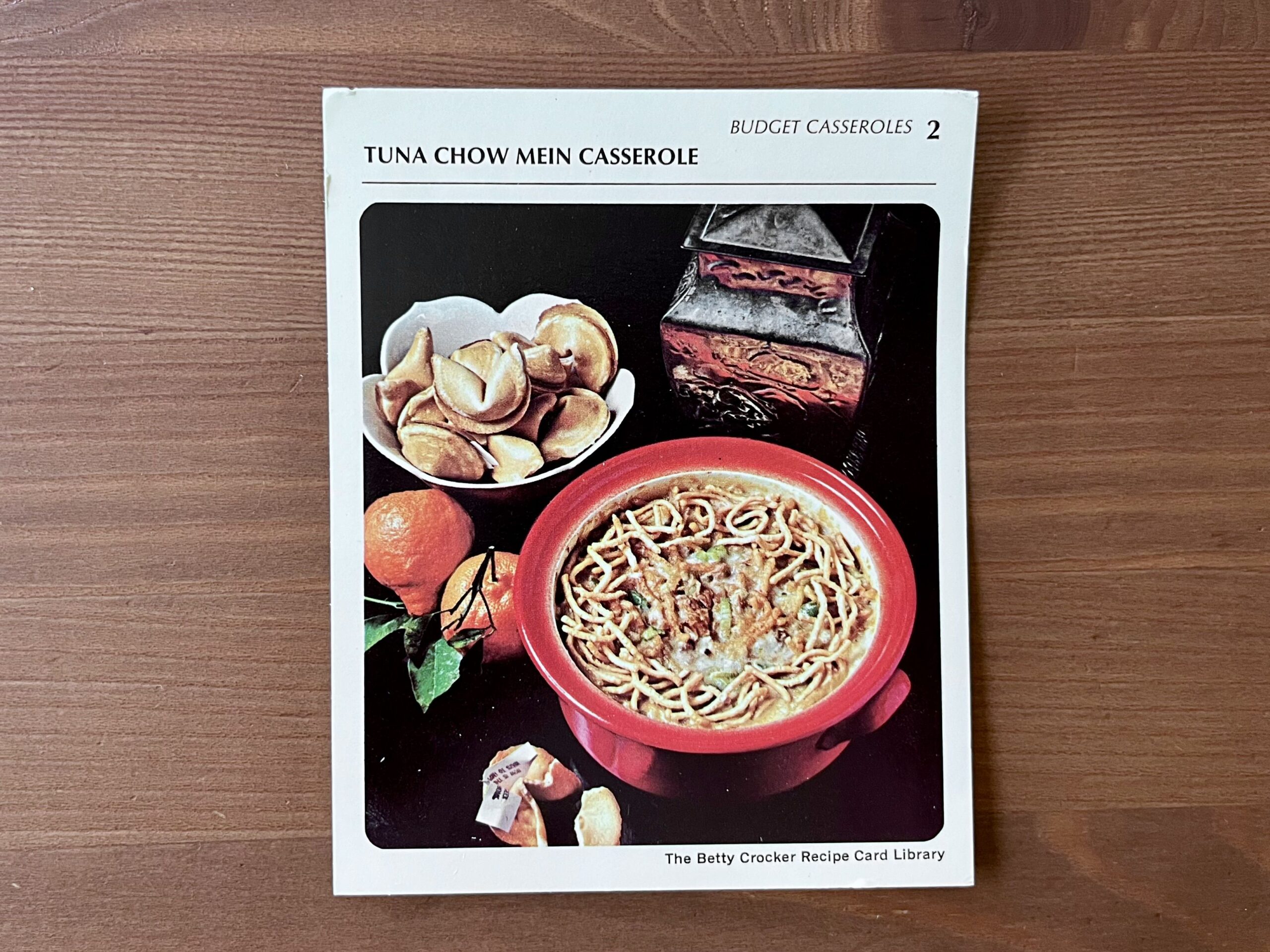 Tuna Chow Mein Casserole from the Betty Crocker recipe card box