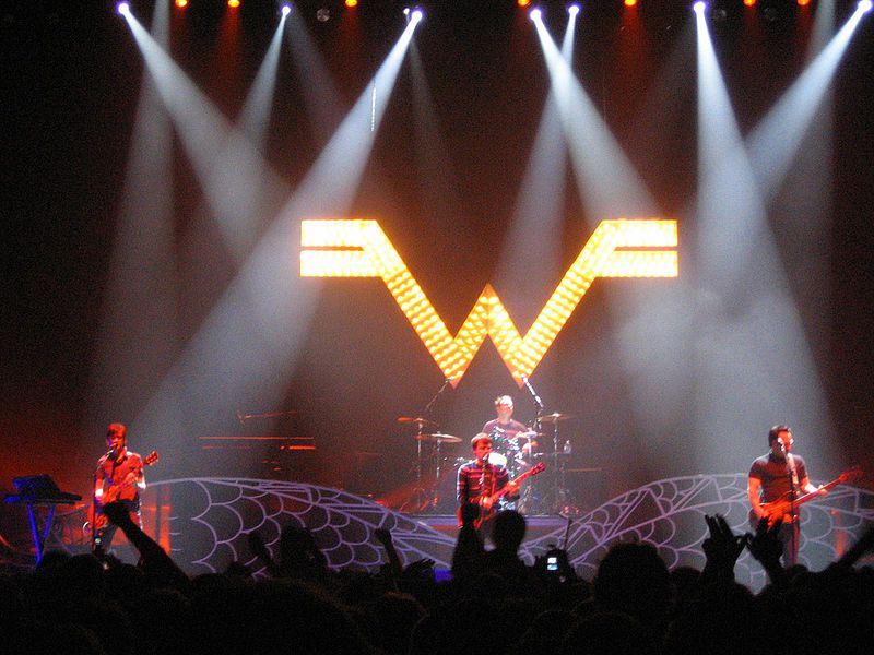 Weezer on stage