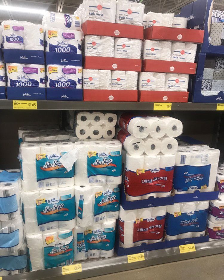 toilet paper at Aldi