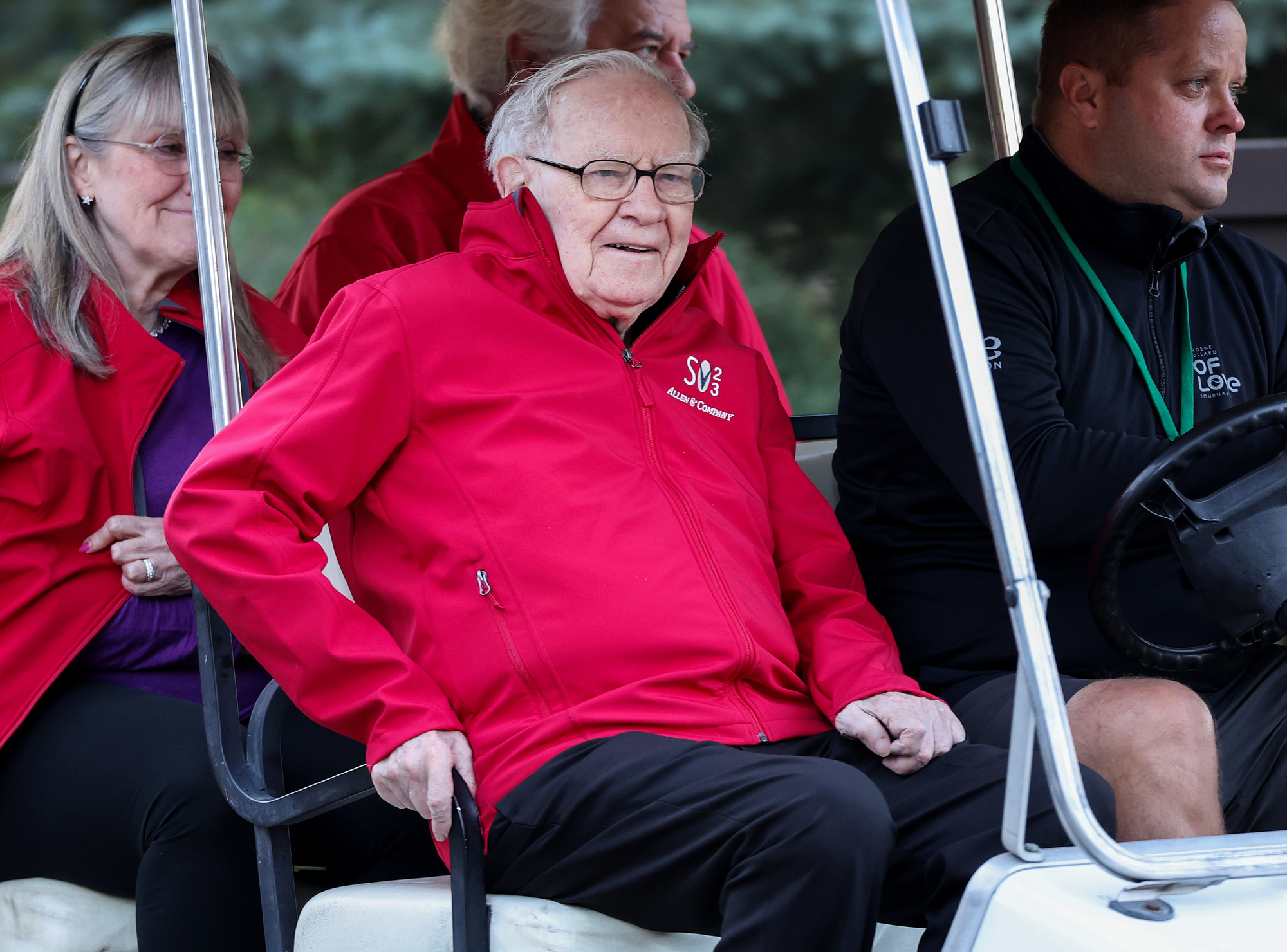 Warren Buffett in a Golf Cart, Sun Valley, 2023
