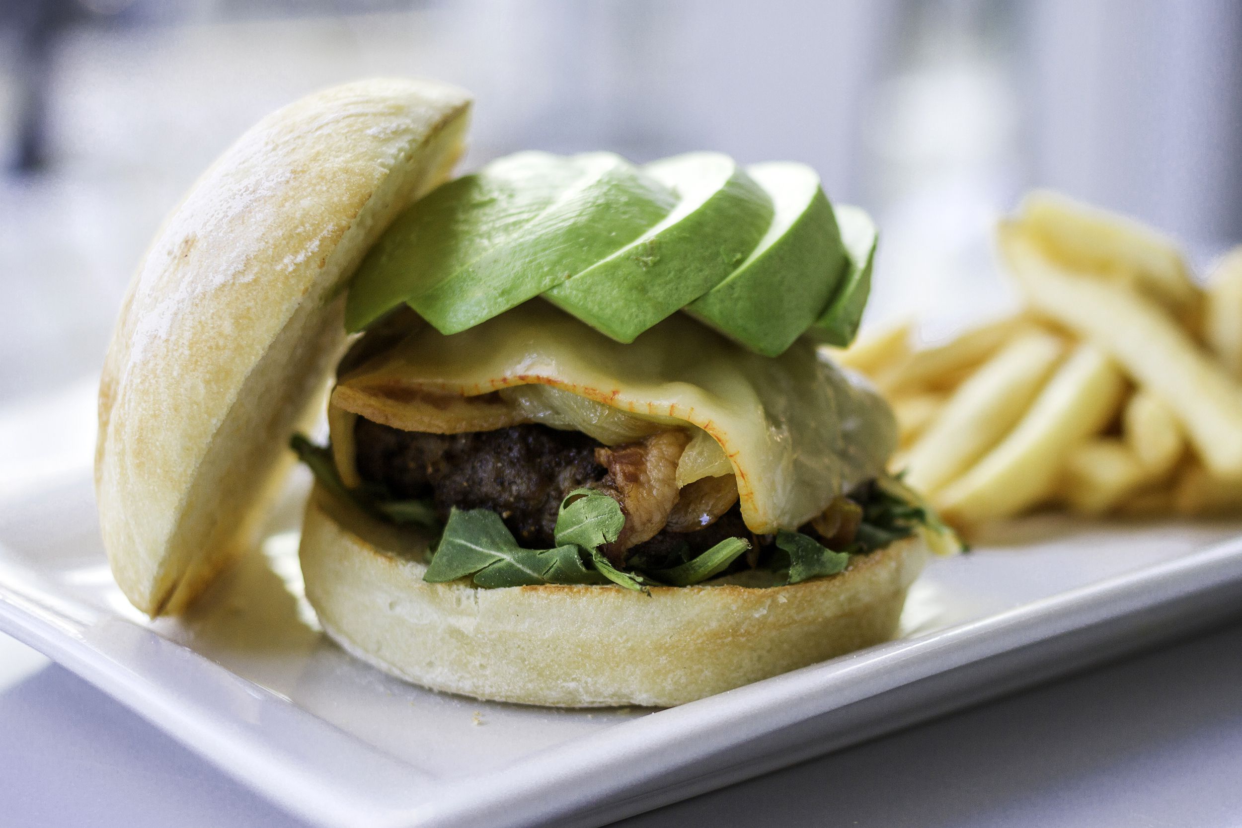 Avocado on a burger