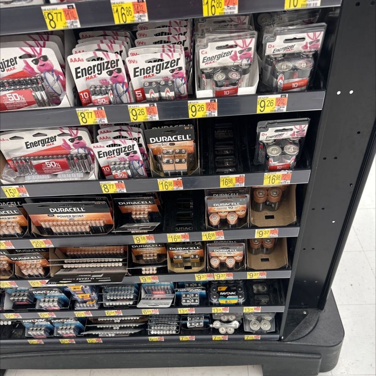 Batteries for Sale at a Walmart, Burke, Virginia