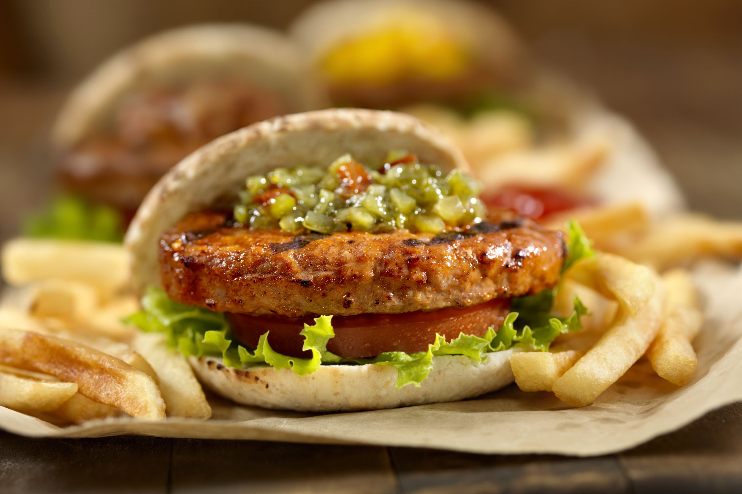 Relish on a burger
