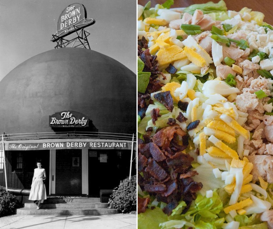 The Brown Derby Restaurant side by side a Cobb Salad