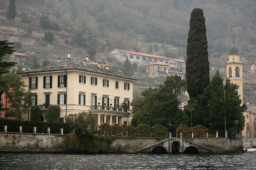View of George Clooney's Italian house, Villa Oleandra, situated on Lake Como's south-western shores, in Laglio