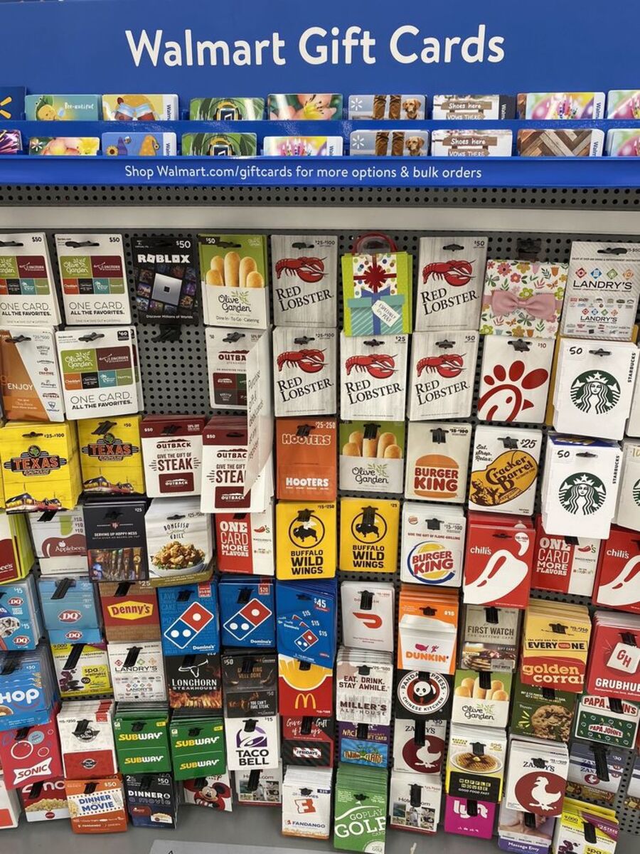 Gift Cards for Sale in a Walmart Supercenter, Coral Springs, Florida