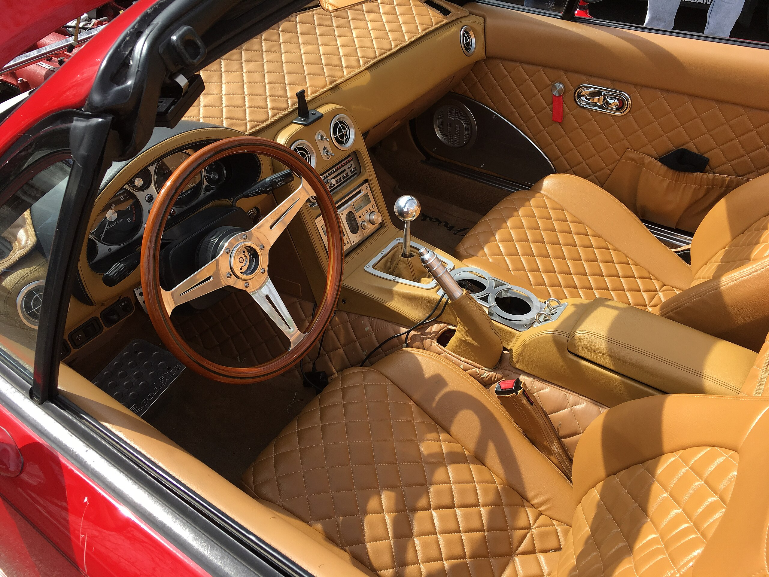 Mazda Miata NA Quilted Beige Leather Interior