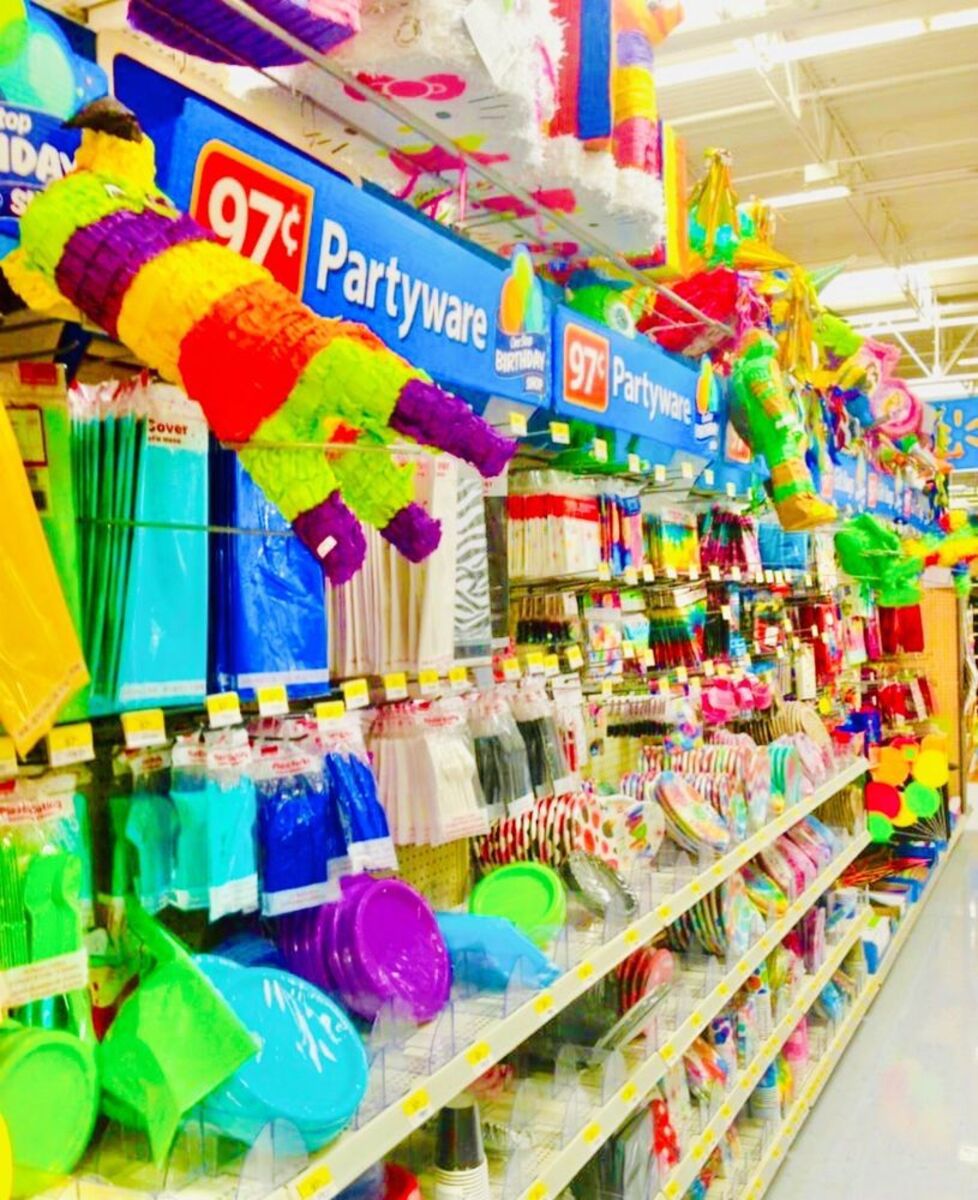 Fun Party Supplies Section in a Walmart Supercenter, Gainesville, Texas