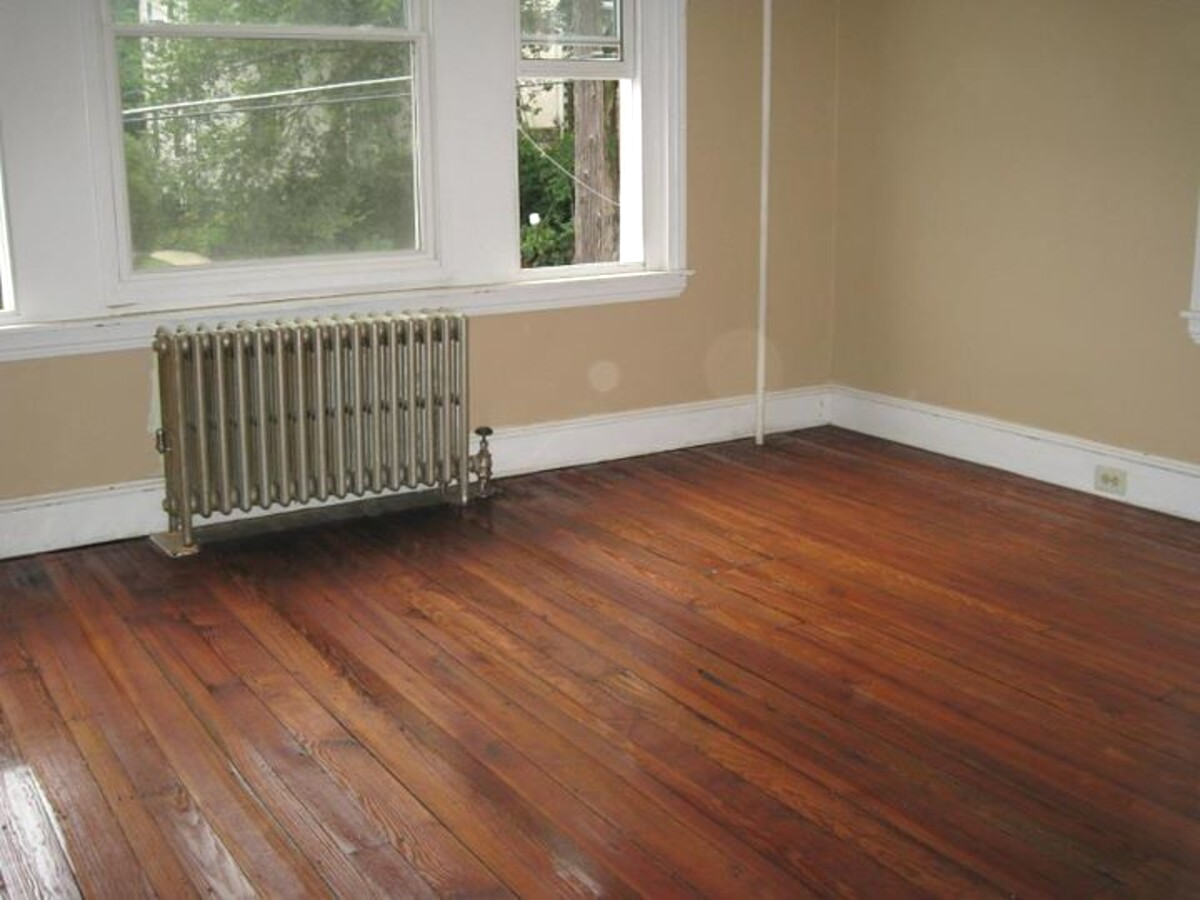Room in Home With Refinished Hardwood Floor, One Top Coat